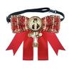 Lightweight Alloy Ribbon Brooch Pin Bowtie Vintage British Charm Corsage Pin For Outerwear Travel Outfits