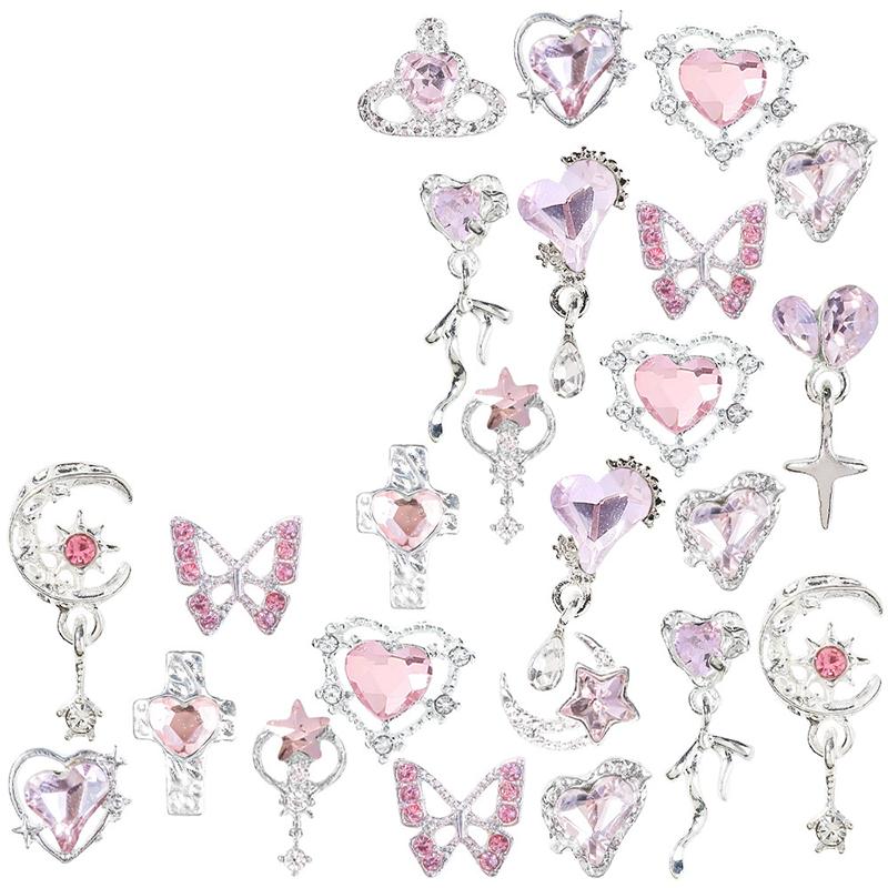 

WTEMPO 24PCS Mixed Colorful Nail Charms Elegant Mini Nail Art Decorations Kit Arious Pattern Designs DIY Crafts Making Supplies Like Phone Cases Bags random*24pcs разноцветный