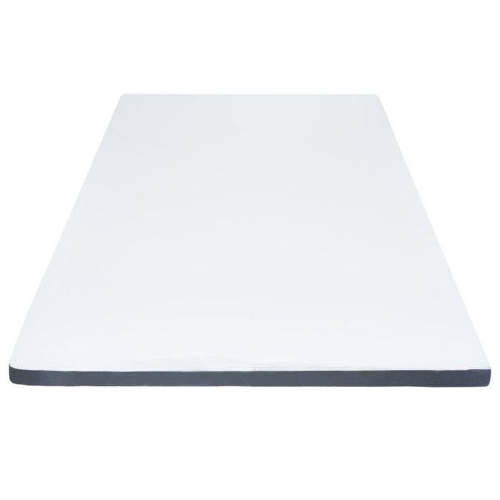 VidaXL Mattress Topper for Divan Bed Mattress Protector Bed Protector Cover Washable Comfortable Soft White and Dark Grey 288214