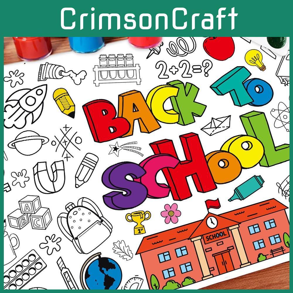 To Back School Theme Black And White Graffiti Paper Canvas For Decor Classroom