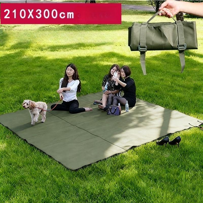 210*300cm Large Folding Waterproof Camping Mat, Outdoor Picnic Groundsheet, Portable Moisture-proof Tarp For Shooting Target Practice, Range Floor Cov