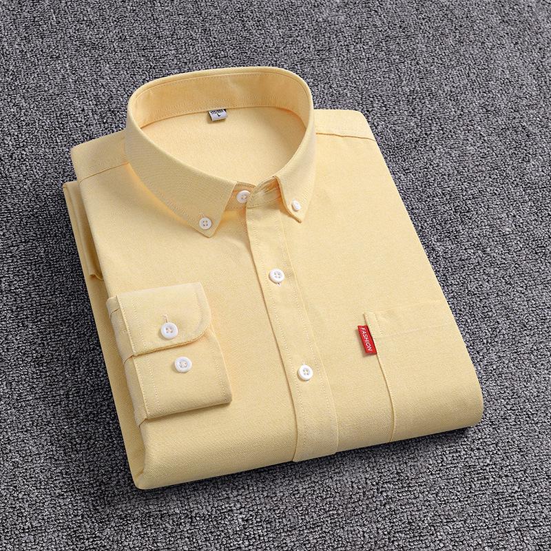 Men's Long Sleeve Business Casual Oxford Shirt