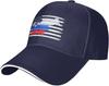 Slovenia Map US Flag Distressed Baseball Cap Polyester Casual Snapback Hat Outdoor Sun Protection Adult