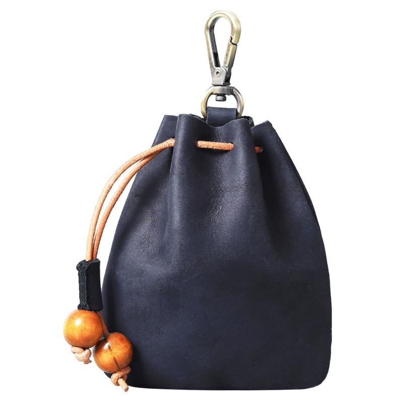Renaissance Belt Pouch Medieval Drawstring Purse Leather Bag for Cosplay