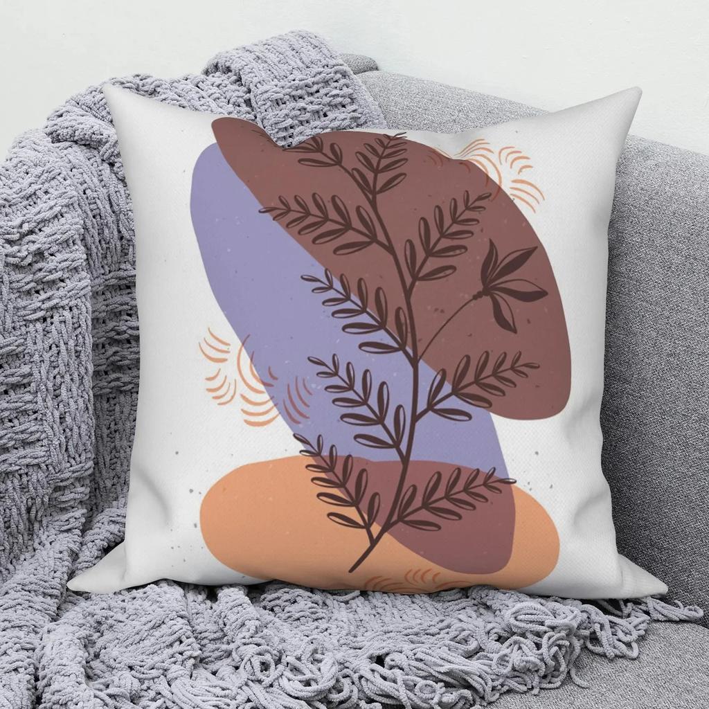 Car Living Room Sofa Cushion Cover Luxury Home Decoration Pillow Cover Abstract Creative Leaf Print Pattern Cushion Cover