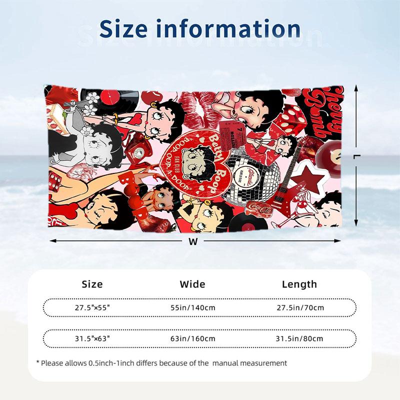 Large Beach Towel Quick Dry Absorbent Towel For Beach IndoorBetty Boop