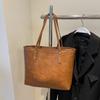Commuter Large Capacity Bag Women's High-Value Casual Retro Shoulder Bag College Student Class Tote Bag