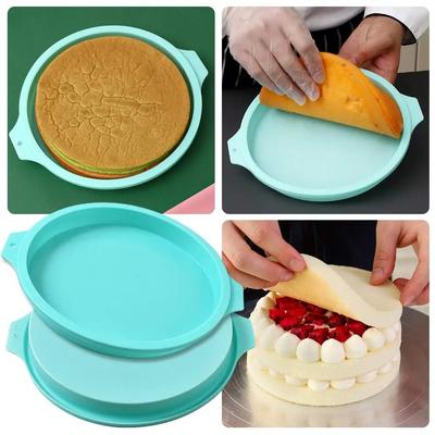 Stampo per Torta in Silicone 4/6/8 pollici Stampo da Forno Nuovo Stampo Rotondo per Torta Cottura Torta