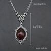 Women's Vintage Red Quartz Crystal Necklace With Butterfly Jewelry Pendant Necklace Fashion Neck Jewelry