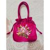 Ethnic style handmade embroidered bag wedding candy handbag middle-aged and elderly shopping mobile phone change bag mini handbag