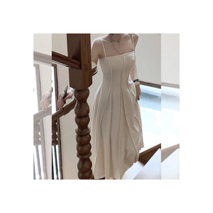 

Французское плиссированное платье на подтяжках в стиле Хепберн 2025 - Ретро, Высококлассная юбка для холодной погоды M