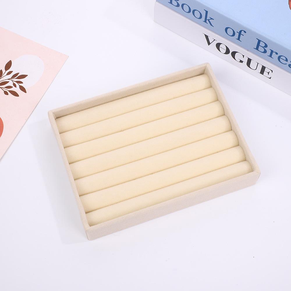 Velvet Jewelry Box – Ring and Earring Tray with Bracelet Compartment