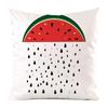 Fruit And Vegetable Hand-Painted Series Digital Printing Short Plush Pillow Covers For Car Sofa Office Cushion Cover Home Goods