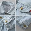 Korean Version Short Denim Jacket Men Youth Fashion Streetwear Vintage Style Button Light Jean Coat Spring Fall Casual Cargo Men Clothing