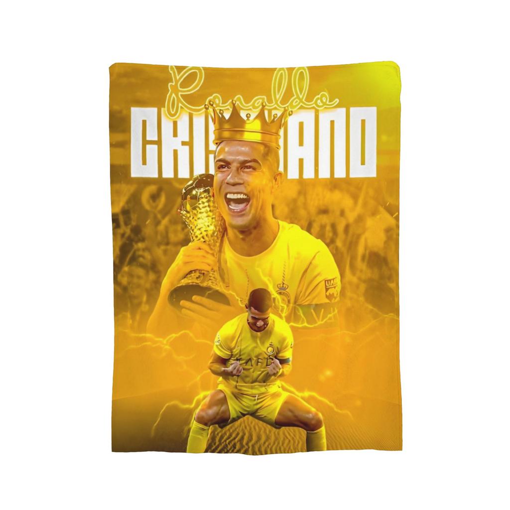 CR7 Football Blanket Cover Fleece Throw Blanket Bed Sofa Printed Soft Warm Bedspreads,