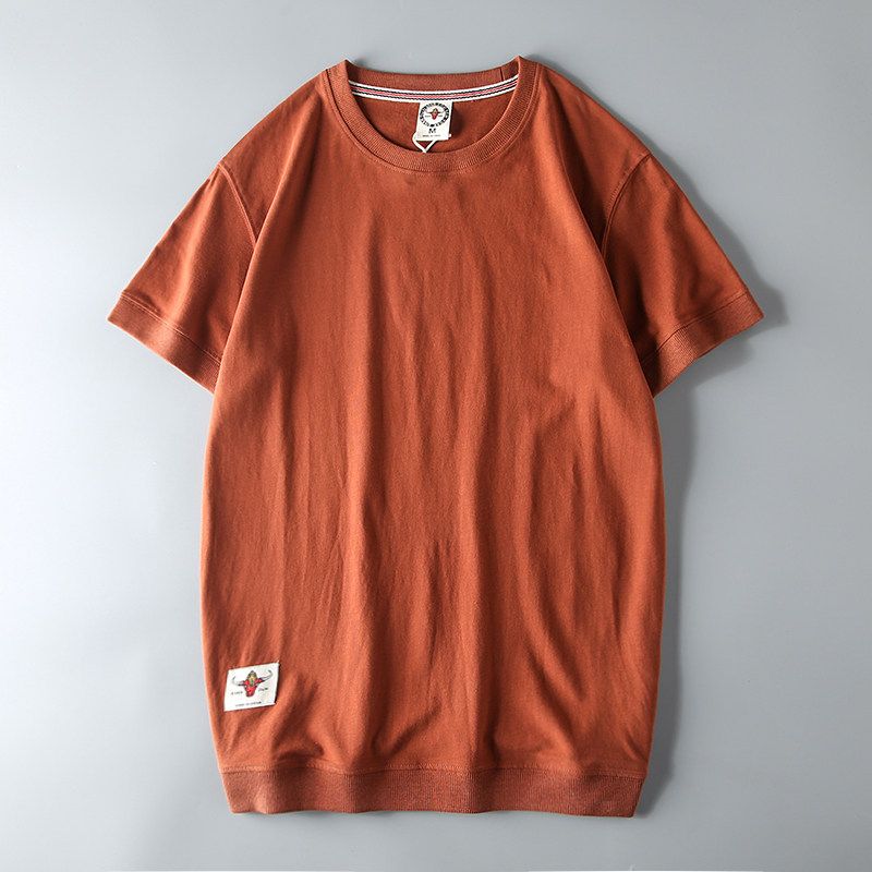 Heavy Weight Cut Label Retro Export Original Single Half Sleeve T-Shirt