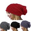 Pleated Color Solid Pullover Hat Outdoor Knitted Hats Gifts Clothing Accessories
