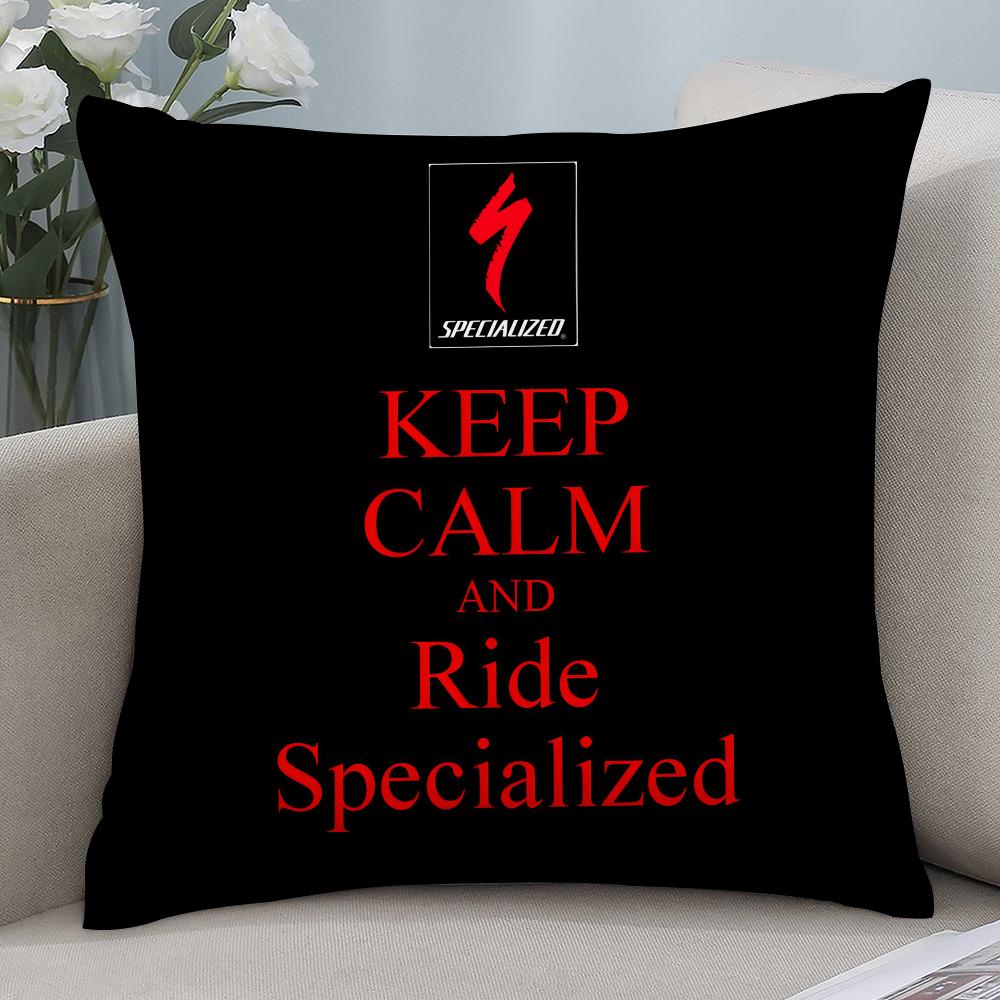 S-SpecializedS Mountain Bike Pillow Case Short Plush Pillow Covers Sofa Decorative Gift Home Double-sided Printing Cushion Cover