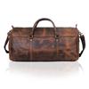 Handmade Full Grain Leather Duffel Bag: Vintage Travel Weekender