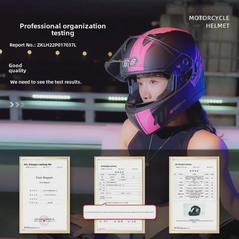 168 Dual Lens Electric Motorcycle Full Helmet