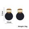 Round Sequin Dangle Earrings for Women Colorful Punk Metal Long Drop Earring Female Statement Bohemian Jewelry Gift