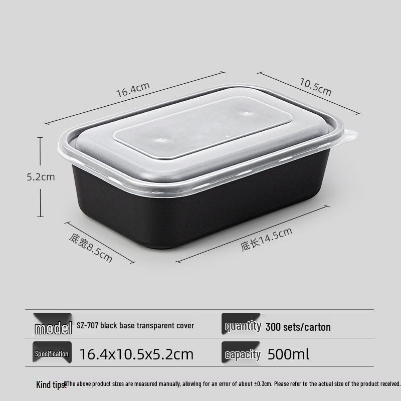 COFLYEE Disposable Rectangular Food Containers with Lids