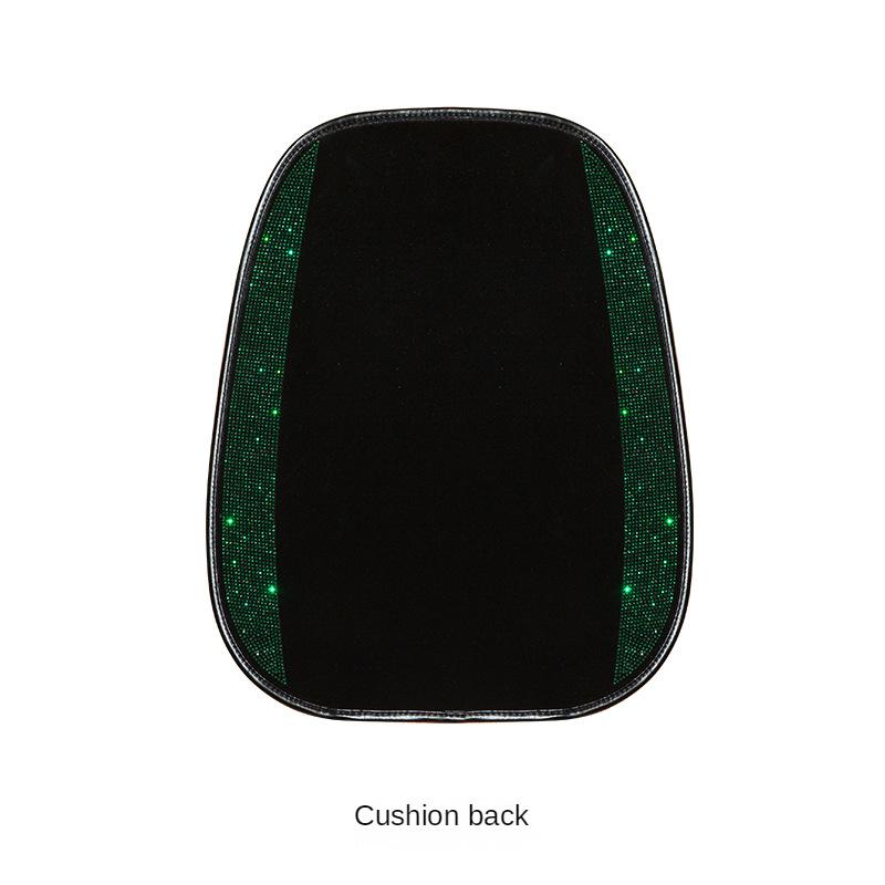 Autositzbezug-Set, Bling-Innenzubehör für Frauen, Diamant-Kopf-Rückenlehnenkissen-Schutz, Rücksitz-Schutzpolster