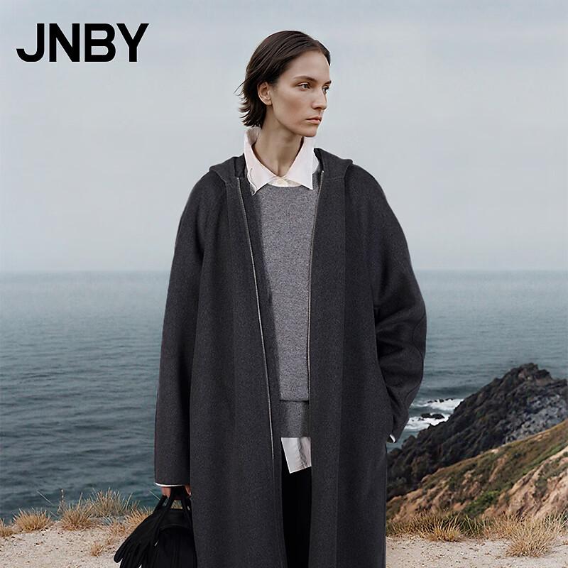 

JNBY 2025 Winter Wool & Cashmere Blend Hooded Loose-Fit Coat XS
