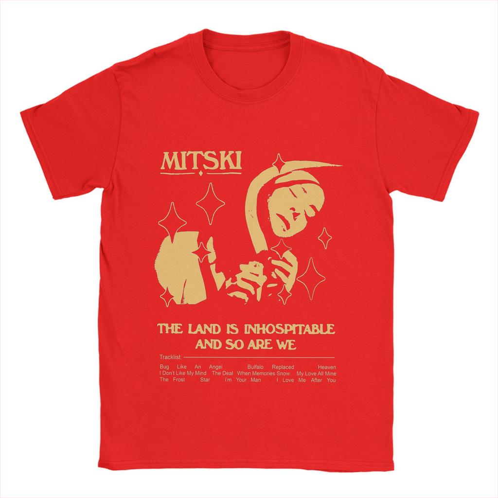 Singer Mitski Men T Shirts Retro Vintage Tees Short Sleeve Crewneck T-Shirt Cotton Plus Size Clothing