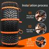 10Pcs Anti Skid Snow Chains Anti Slip Car Winter Tire Wheels Chains 2 3 Grooves for Winter Outdoor Snow Tire Emergency
