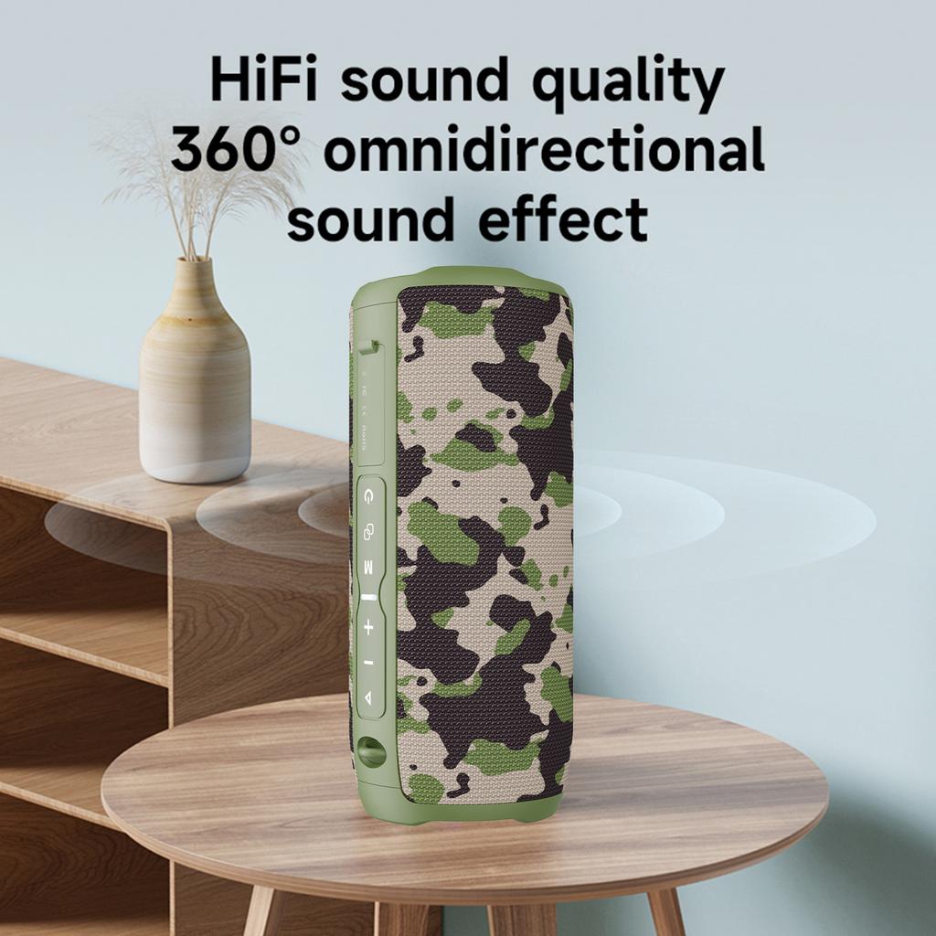 S49PRO Portable Wireless Speaker with 5.2 Technology IPX6 Waterproof Speakers HiFi Sound FM TF Card RGB Lighting Compact a