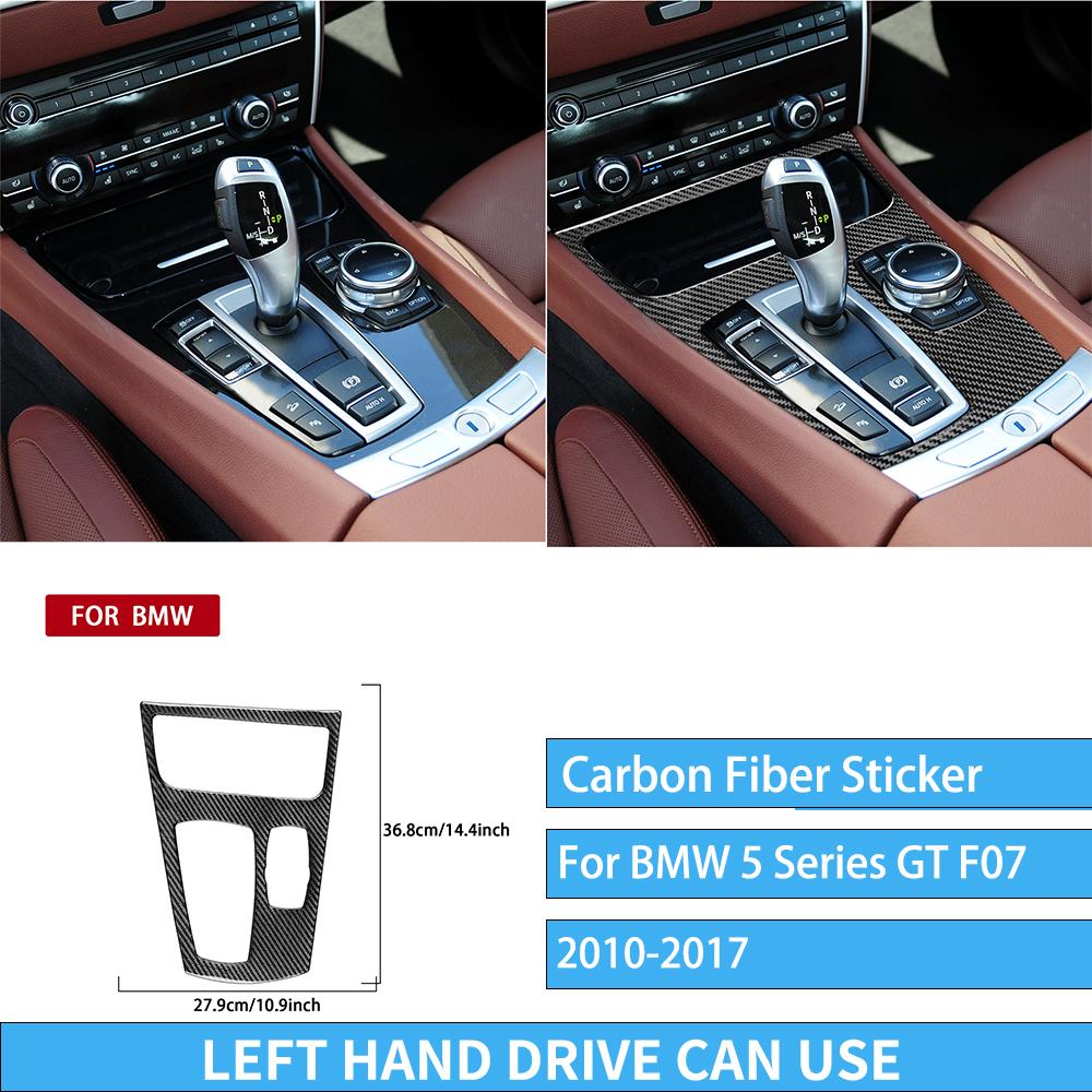 Carbon Fiber Car Accessories Interior Gear Shift Dashboard Window Lift Cover Stickers Trim For BMW F07 5 Series GT 2010-2017