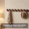 Rubber Wood Wall Coat Rack Compact Entryway Hanging Easy to Install