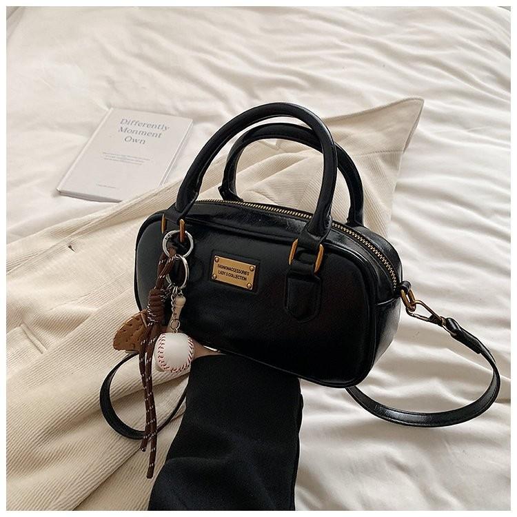Ielgy One-Shoulder Messenger Simple Shoulder Bag High-End Retro Handbag No Pendent