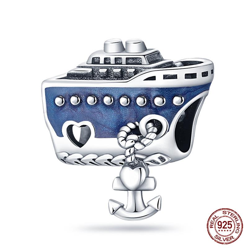 Original Ocean Series Fit 3Mm Bracelet 100% Authentic Copper Turtle Crab Mermaid Charm Beads Diy Jewelry Gift