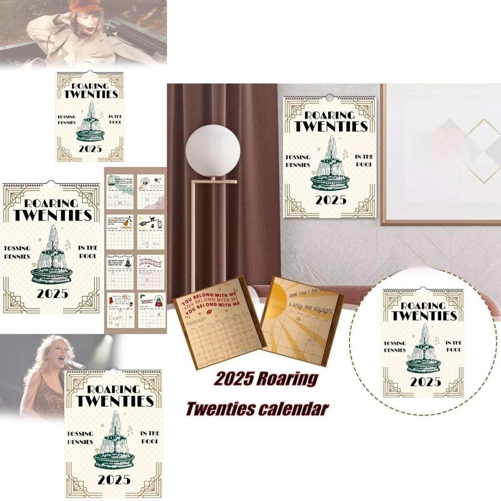 Elegant 20-talskalender 2025 Pappersdesign För Modern Hem- Och Kontorsinredning