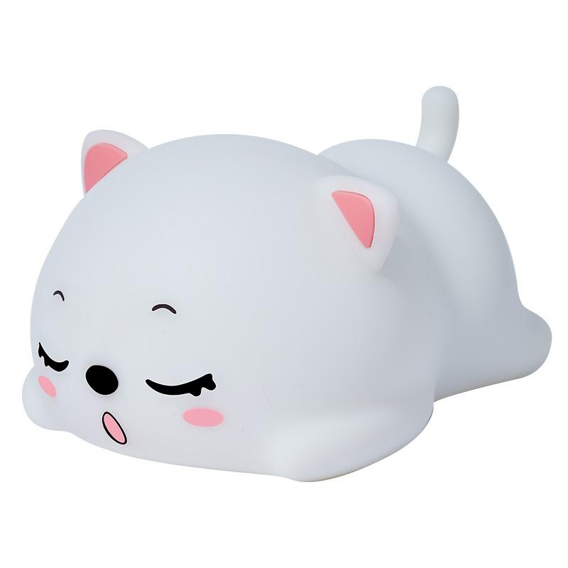 Silicone Cute Cat Lamp 3 Level Brightness Animal Night Light LED Cat Night Light for Kids