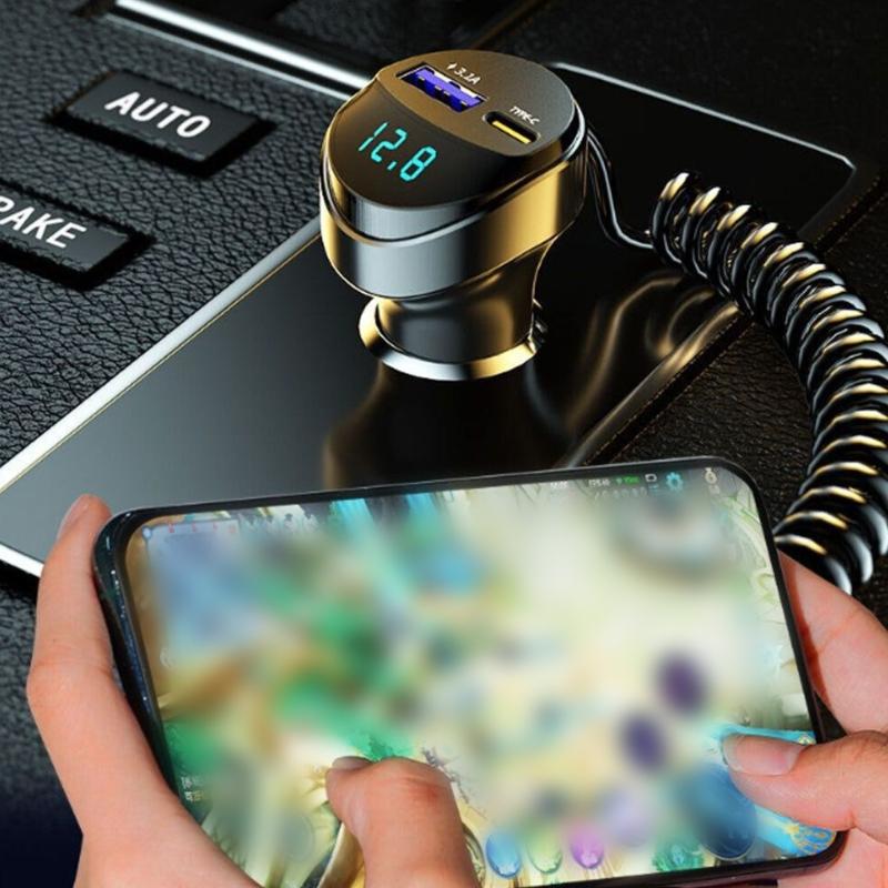 USB Car Chargers With Double Ports Intelligent Current Detection And Overcharge Protection Ideal For Commuters Travelers