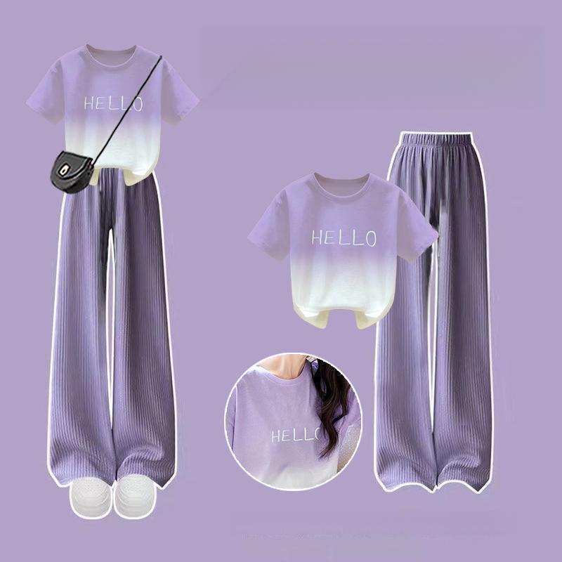 Pantalon à Carreaux Pour Filles Nouveau Pantalon Décontracté d'Été Coupe Ample Vêtements Pour Enfants Style Décontracté Ensemble de Pantalons Larges