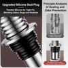 Cap Single Slot Drain Pipe With Silicone Seal Flexible Sink Drain Hose For Odors Prevention And Leakproof