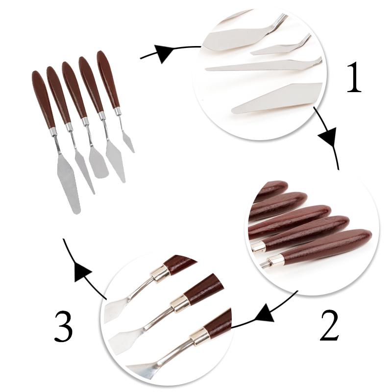 5 Teile/satz Edelstahl Spachtel Gebäck Werkzeuge Kuchen Creme Mixer Schaber Schaufel