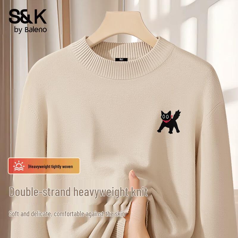 

Baleno S&K Men s Fleece-Lined Knit Sweater with JPB Bow Tie Cat XL