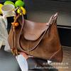 Frosted Retro Bag Women's Large Capacity 2025 New Autumn and Winter Niche Design Single Shoulder Messenger Bag Commuter Dumpling Bag
