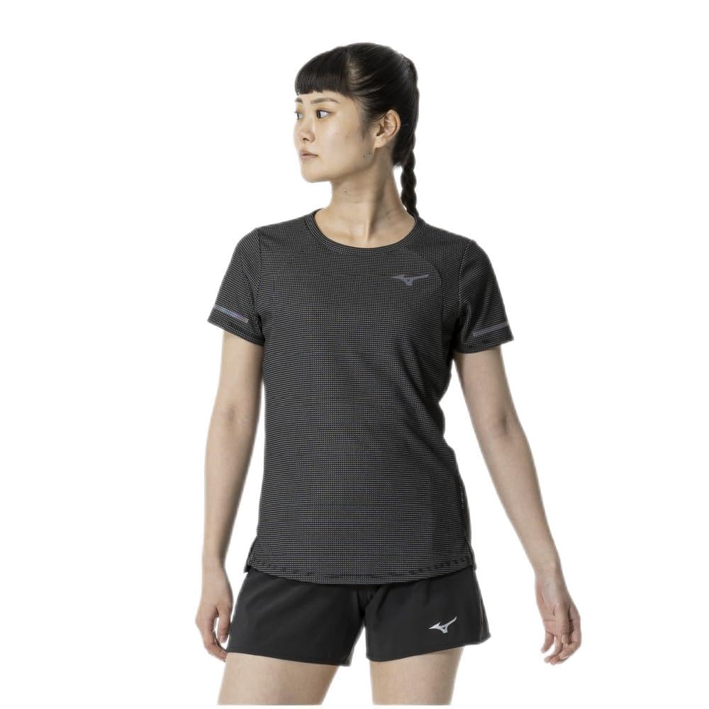 

Mizuno Dry Aeroflow Breathable Running Size S Women s T-Shirt, Black, (J2MAA788) чёрный