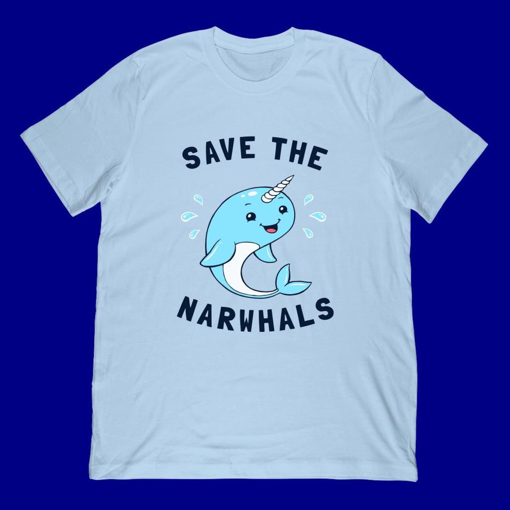 Save The Narwhals T-Shirt | Ocean Wildlife Narwhal Lover Gift