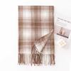 Gentle Gradient Color Small Plaid Scarf High End Girls Winter Couple Student Scarf Warm Thickened Scarf Shawl