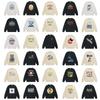 Rhude Vintage Letter Print Oversized Hoodie Men Women Casual Streetwear Sweatshirt