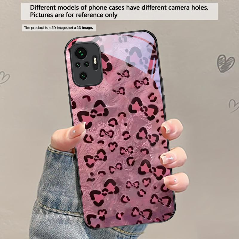 Abstract Leopard Print For Redmi Note 14 Pro+ 13 Pro 8 9 9S 12S 10 Pro 11 12 13C 14C A3 12 13 K60 Ultra Black Glass Phone Case