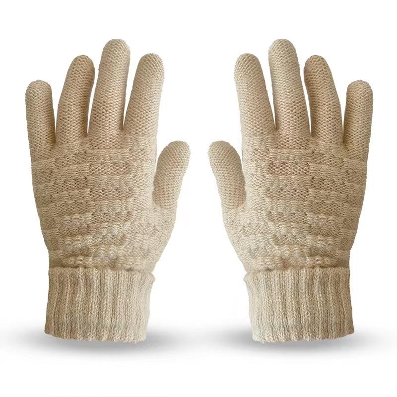 Children's Gloves Warm Knit Yarn Gloves Cute Korean for Boys and Girls Warm Gloves for Outdoor