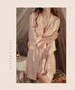 Meishilan Ice Silk Lace Flirtatious Nightdress and Bathrobe Set